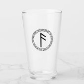 Monogram F - Viking Style - Pint Glass Glas (Vorderseite)