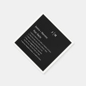 Monogram Fakten über die neuerdings schwarze Hochz Serviette (Ecke)