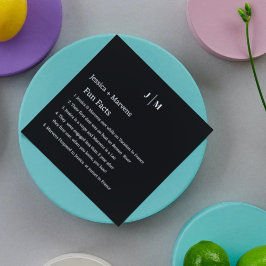 Monogram Fakten über die neuerdings schwarze Hochz Serviette