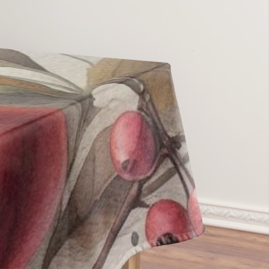 Monogram Fall Äpfel in Pastellfarben Aquarell Tischdecke (Beispiel)