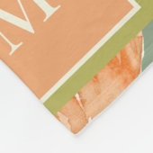Monogram Fall Pumpkin Pattern Fleecedecke (Ecke)