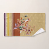 Monogram Fall Thema Fuchs und Blattwerk individuel Handtuch (Handtuch)