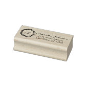 Monogram Familienname UAWG Adress Royal Wreath Gummistempel (Stempel)