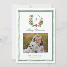 Monogram-Familienwappen Feiertagskarte