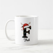 Monogram Family Christmas Antlers Weihnachtsmannmü Kaffeetasse (Links)