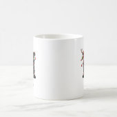 Monogram Family Christmas Antlers Weihnachtsmannmü Kaffeetasse (Mittel)