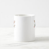 Monogram Family Christmas Antlers Weihnachtsmannmü Kaffeetasse (Mittel)