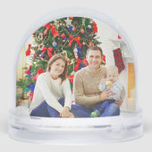 Monogram Family Christmas Antlers Weihnachtsmannmü Schneekugeln (Rückseite)