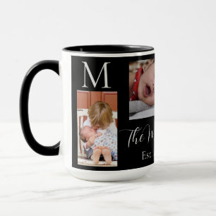 Monogram Family Foto Collage Personalisiert Tasse