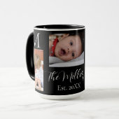 Monogram Family Foto Collage Personalisiert Tasse (Vorderseite Links)