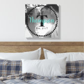 Monogram Family Name Foto Leinwanddruck (Insitu (Schlafzimmer))