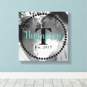 Monogram Family Name Foto Leinwanddruck (Insitu (Holzboden))