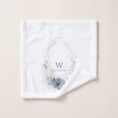 Monogram Family Name Ocean Corean Beach House Badhandtuch Set (Waschlappen)