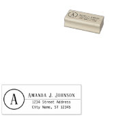 Monogram Family Name UAWG Adress Office Gummistempel (Stempel)