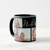 Monogram Family Vier Foto kundenspezifische Kee Tasse (Vorderseite Links)