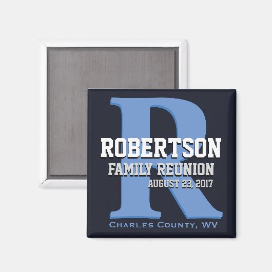 Monogram Family Wiedersehen Magnet (Vorderseite/Rückseite)