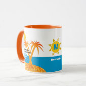 Monogram Family Wiedersehen Summer Vacation Tasse (Vorderseite Links)