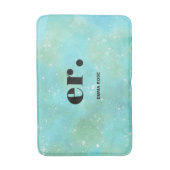 Monogram Fantasy Wasserfarbe Stilvoll Moderner Min Badematte (Vorderseite Vertikal)