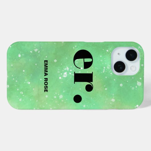 Monogram Fantasy Wasserfarbe Stilvoll Moderner Min Case-Mate iPhone Hülle (Rückseite (Horizontal))