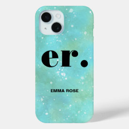 Monogram Fantasy Wasserfarbe Stilvoll Moderner Min Case-Mate iPhone Hülle