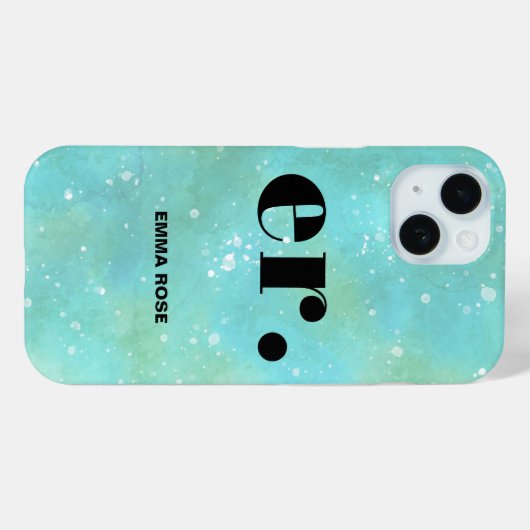 Monogram Fantasy Wasserfarbe Stilvoll Moderner Min Case-Mate iPhone Hülle (Rückseite (Horizontal))