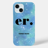 Monogram Fantasy Wasserfarbe Stilvoll Moderner Min Case-Mate iPhone Hülle (Rückseite)