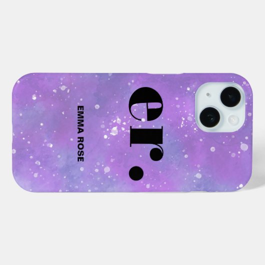 Monogram Fantasy Wasserfarbe Stilvoll Moderner Min Case-Mate iPhone Hülle (Rückseite (Horizontal))