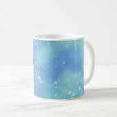 Monogram Fantasy Wasserfarbe Stilvoll Moderner Min Kaffeetasse (VorderseiteRechts)