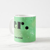 Monogram Fantasy Wasserfarbe Stilvoll Moderner Min Kaffeetasse (Vorderseite Links)