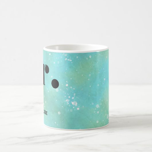 Monogram Fantasy Wasserfarbe Stilvoll Moderner Min Kaffeetasse (Mittel)