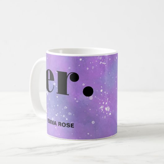 Monogram Fantasy Wasserfarbe Stilvoll Moderner Min Kaffeetasse (Vorderseite Links)