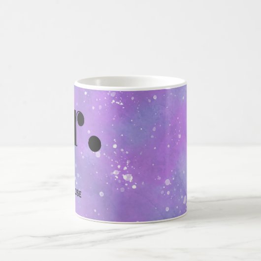 Monogram Fantasy Wasserfarbe Stilvoll Moderner Min Kaffeetasse (Mittel)