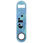 Monogram Fantasy Wasserfarbe Stilvoll Moderner Min Speed Flaschenöffner (Rückseite)