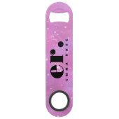 Monogram Fantasy Wasserfarbe Stilvoll Moderner Min Speed Flaschenöffner (Rückseite)