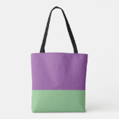 Monogram Farbblock Tote Beutel Lila und Minze grün Tasche (Rückseite)