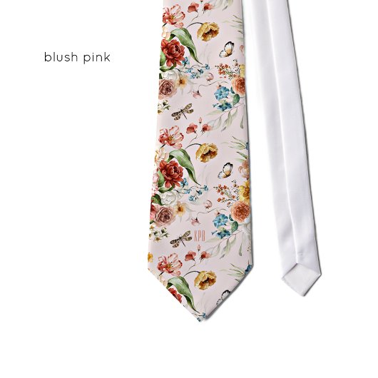 Monogram farbenfroh floral still life Art Blink Pi Krawatte