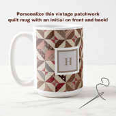 Monogram farbenfrohe Patchwork Quilt Coffee Tasse