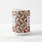 Monogram farbenfrohe Patchwork Quilt Coffee Tasse (Mittel)