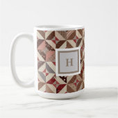 Monogram farbenfrohe Patchwork Quilt Coffee Tasse (Links)