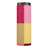 Monogram farbenfrohe stylische Punkte Thermosbecher (Rückseite)