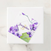 Monogram farbenfrohe Wasserfarbe Orchid-Design Geschenkanhänger (Beispiel)