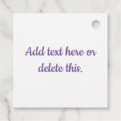 Monogram farbenfrohe Wasserfarbe Orchid-Design Geschenkanhänger (Rückseite)