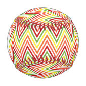 Monogram farbenfrohe Zigzag Zickzack Muster Baseball (Vorderseite)