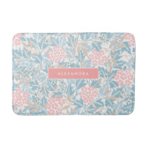 Monogram farbig floral Modernes Vintages Blau Pink