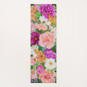 Monogram, farbig, florfarbig Lila rosa Yogamatte (Rückseite)