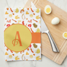 Monogram, farbige Formen Orange Single Strip