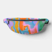 Monogram farbige moderne Aquarelltasche Bauchtasche (Ablage )