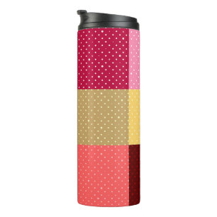 Monogram Farbige Punkte Stylisch  Thermosbecher