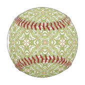 Monogram Farbiges Retro-Muster Hintergrund 2 Baseball (Vorderseite)
