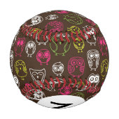 Monogram farbiges Uhdoodmuster Baseball (Rückseite)